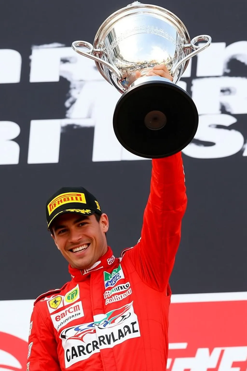 Racing Trophy Podium Celebration