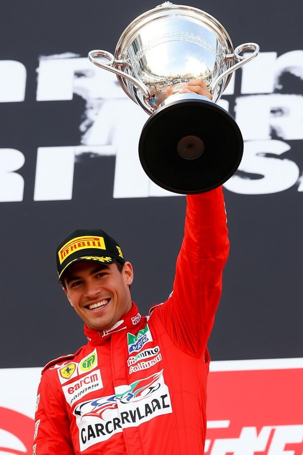 Racing Trophy Podium Celebration