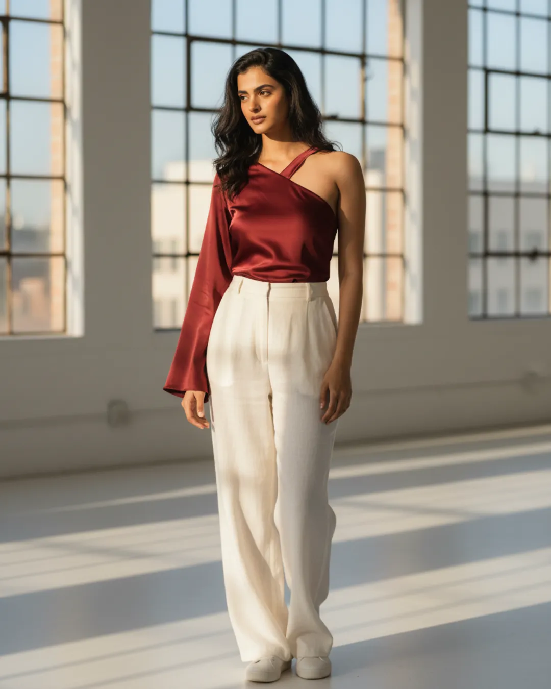 Asymmetrical Silk Loft Portrait