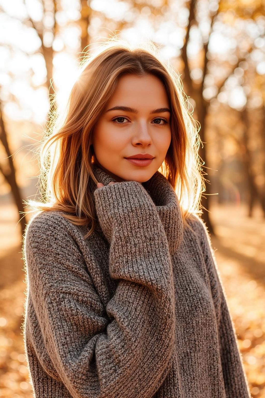 Autumn Young Long Wavy Blonde Hair Highlights