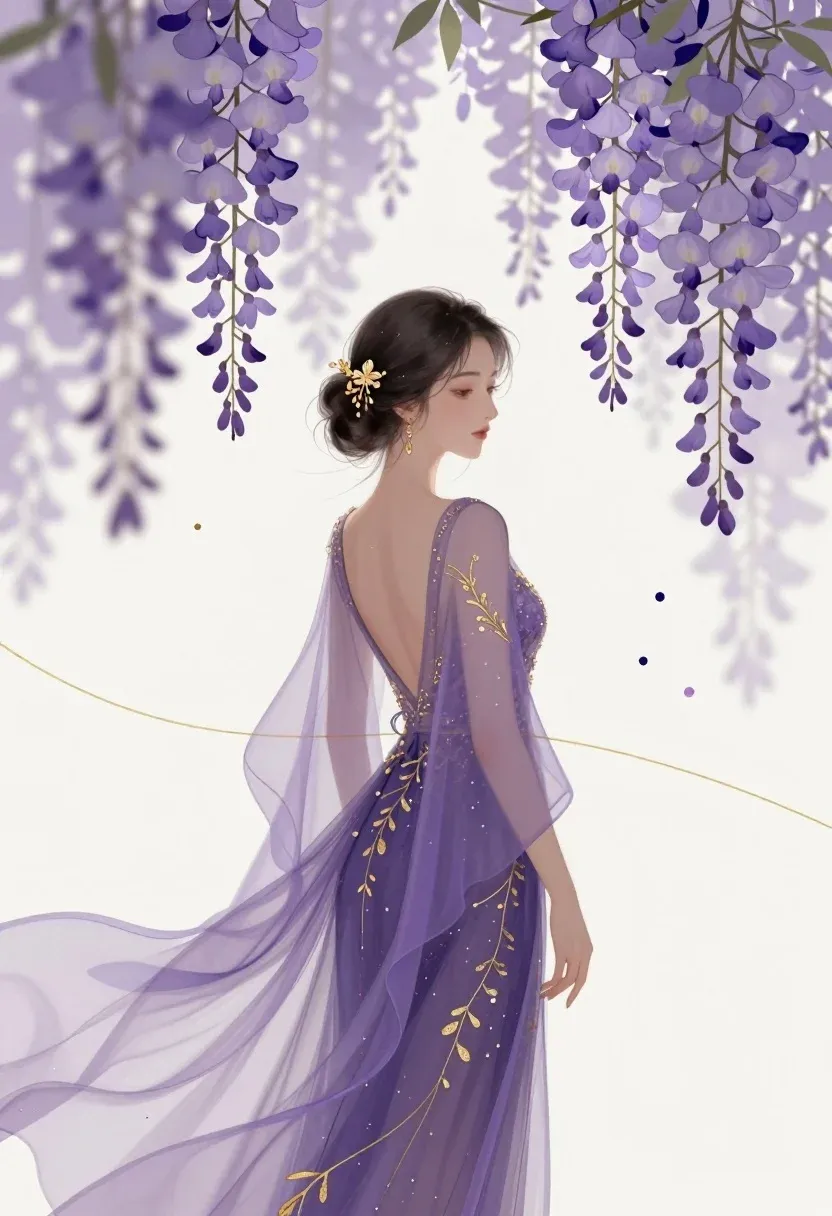 Earrings With Purple Gown