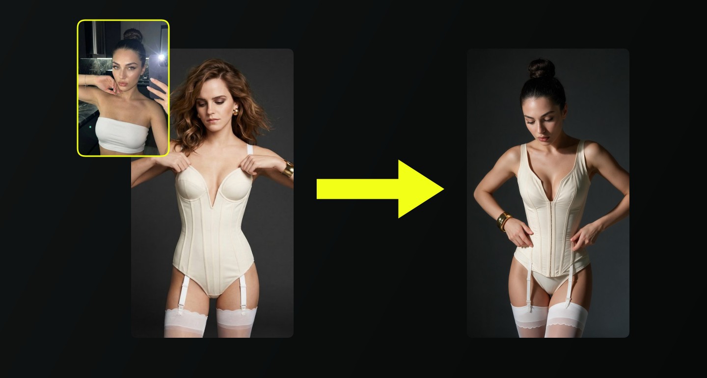 Lily remix walkthrough for Corset Garter Stockings Gold Cuff Dark Background
