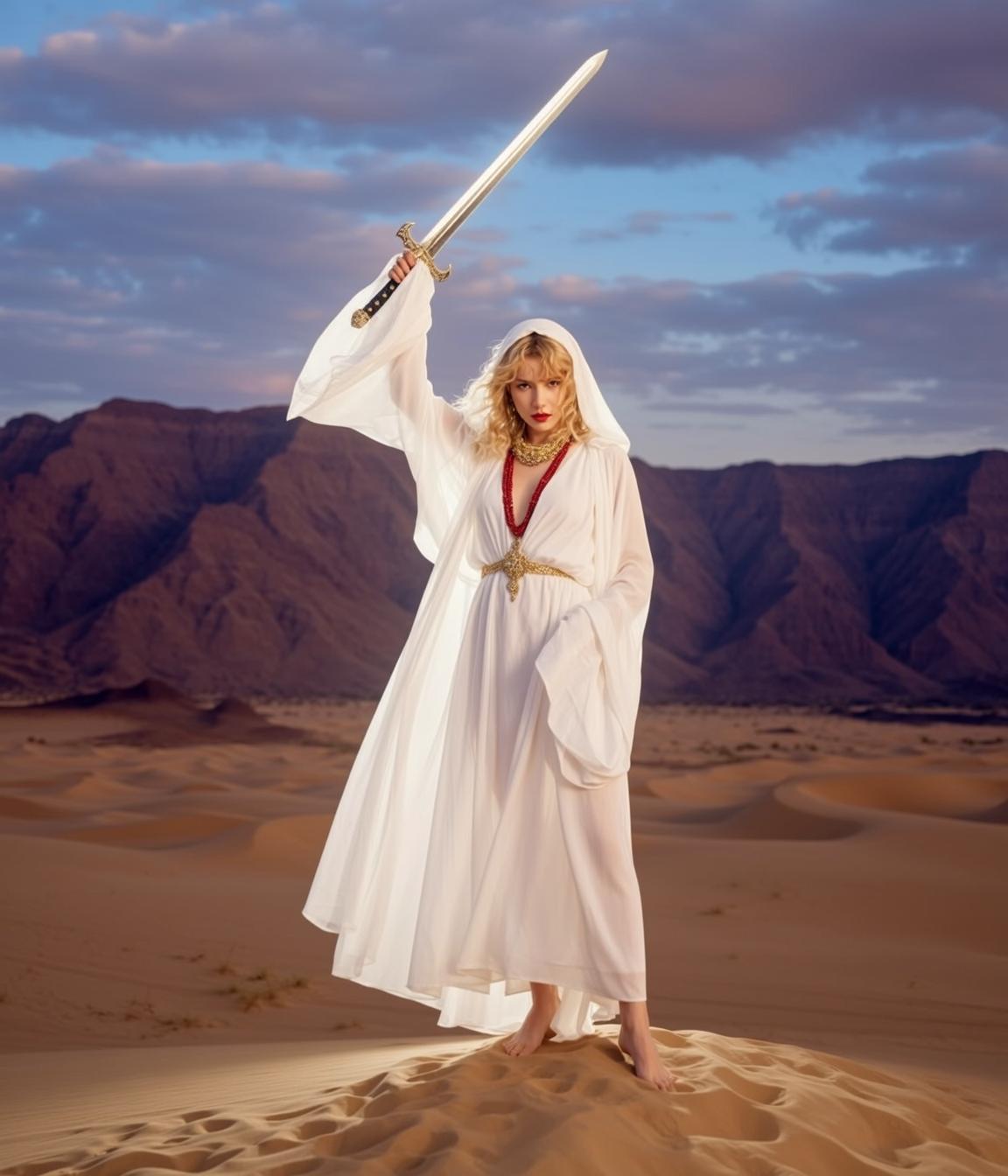 Epic Fantasy Desert Sword Woman