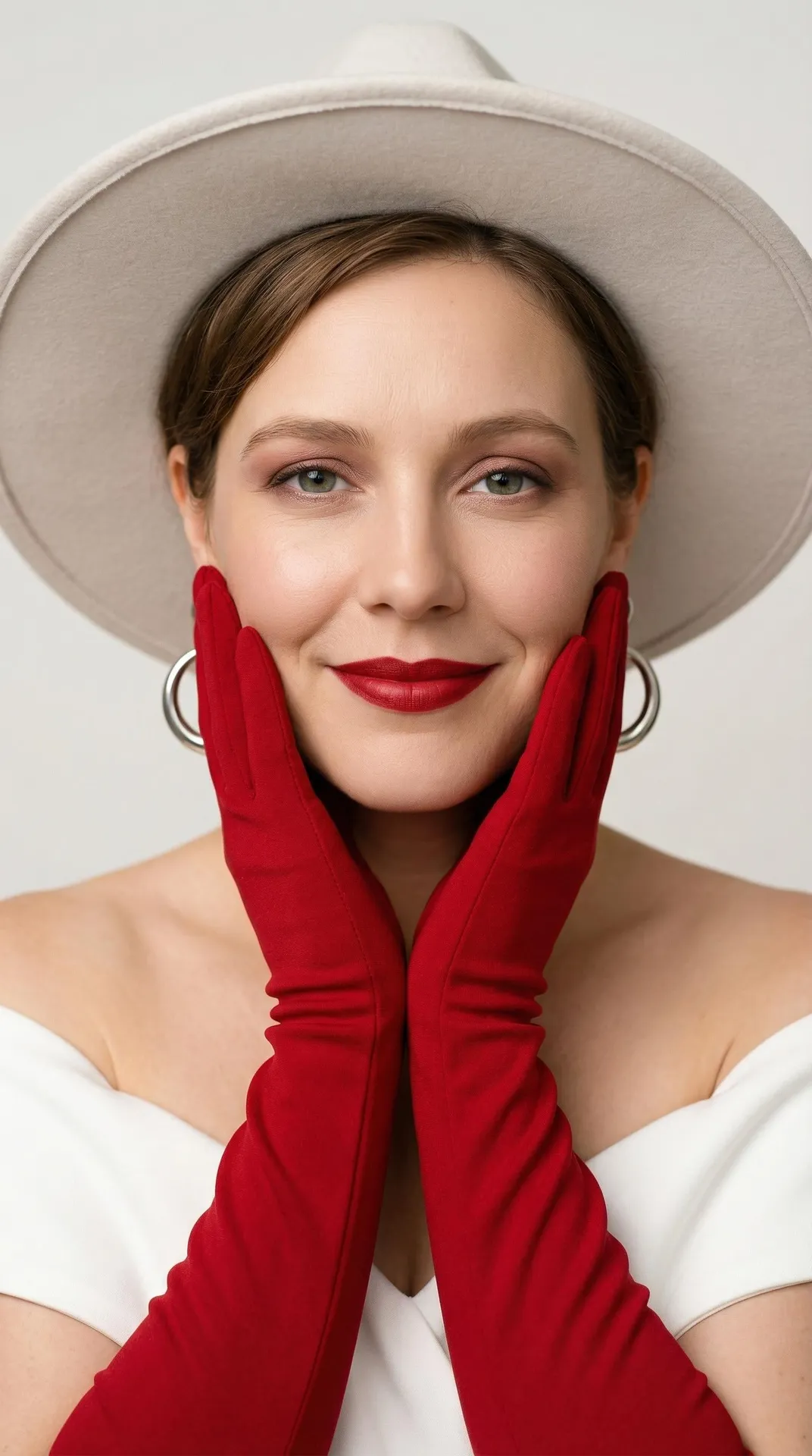Makeup And Earrings And Rings In Styled Portrait