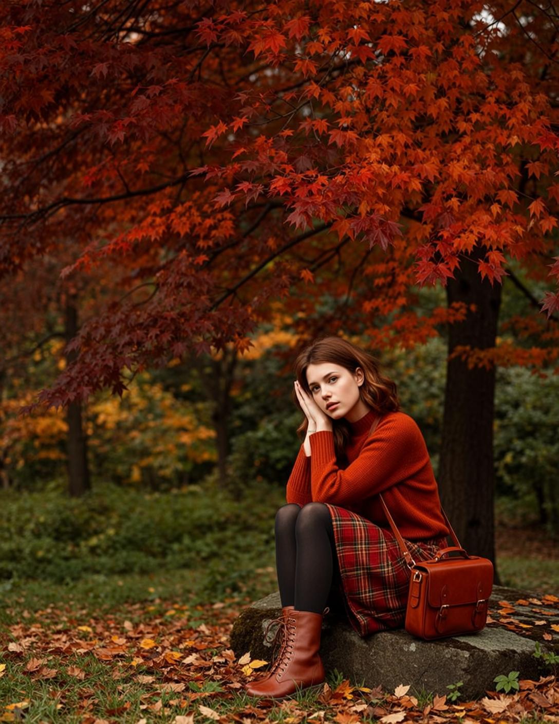 Autumn Young Wavy Brown Hair Fair Skin