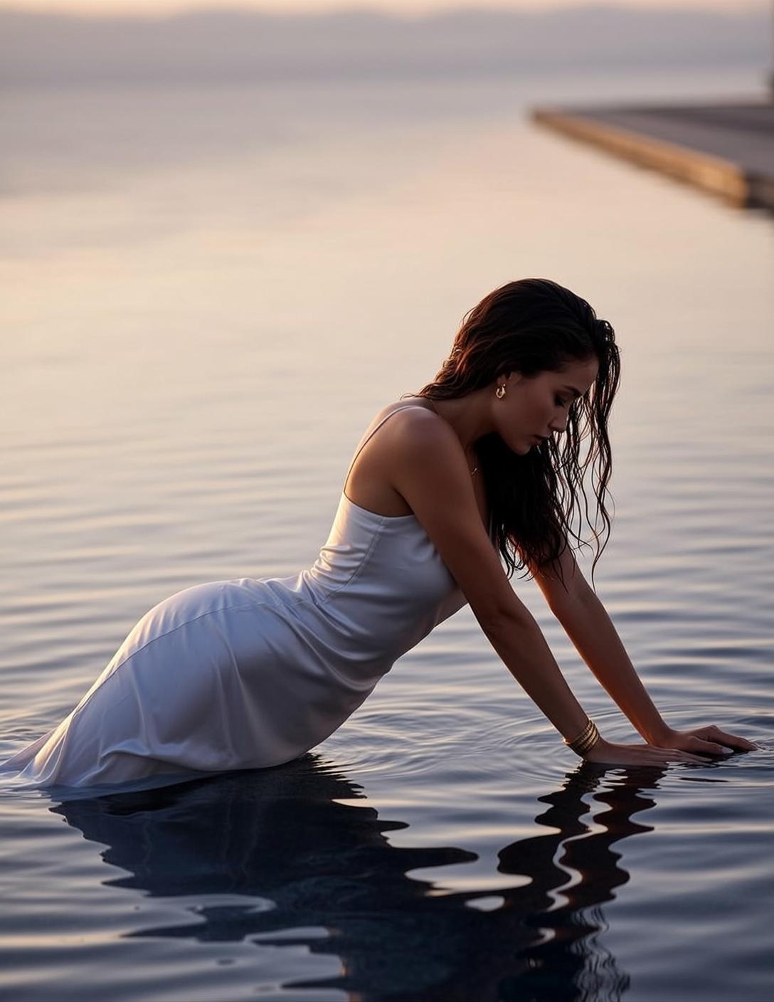 White Slip Water Portrait