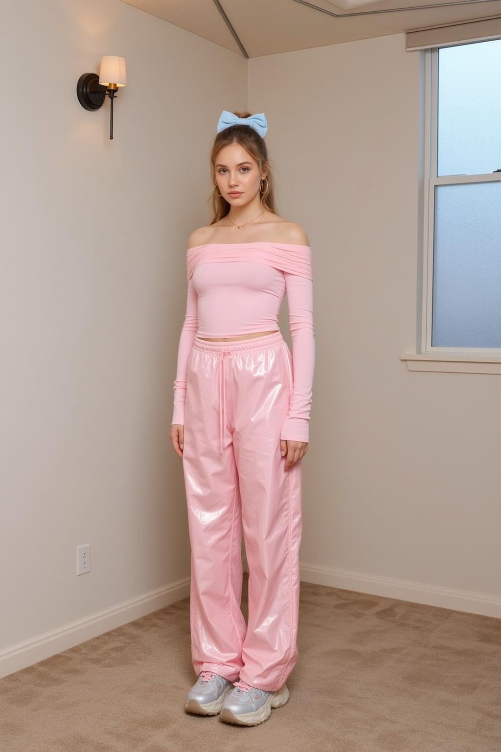 Pink Track Pants Room Corner
