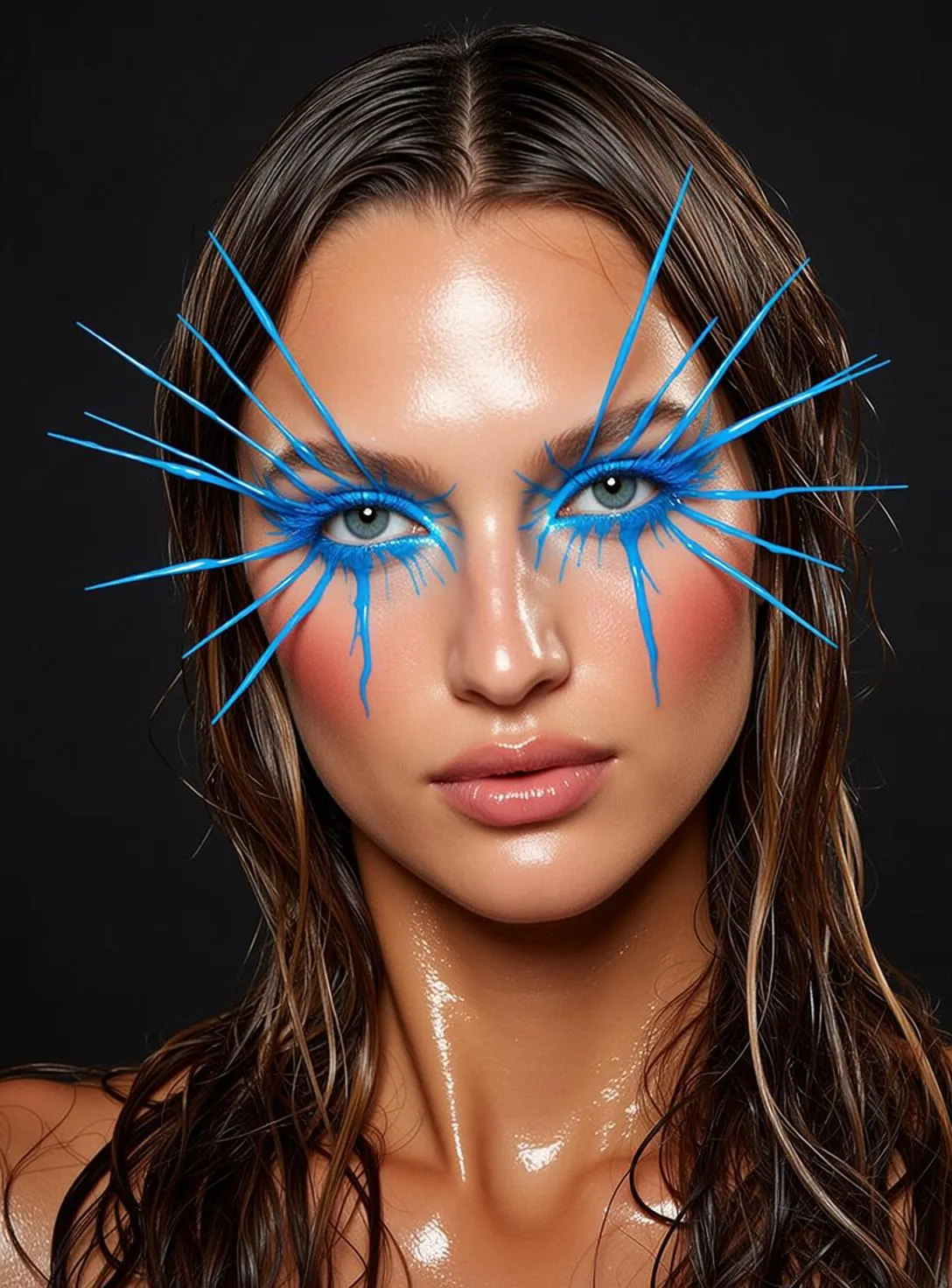 Makeup And False Lashes In Styled Portrait