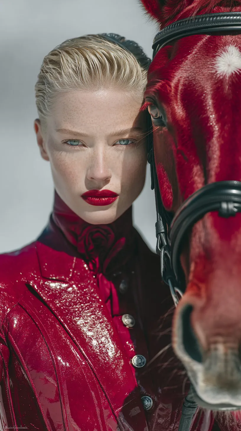 Horse Hugging Editorial Portrait