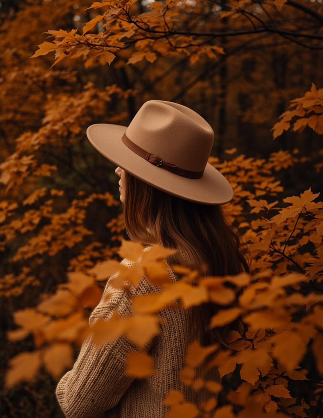 Autumn Long Wavy Brown Fair Chunky Knit