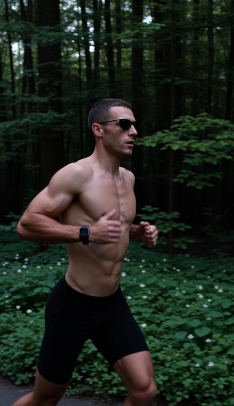 Muscular Short Dark Hair Tan Skin Black