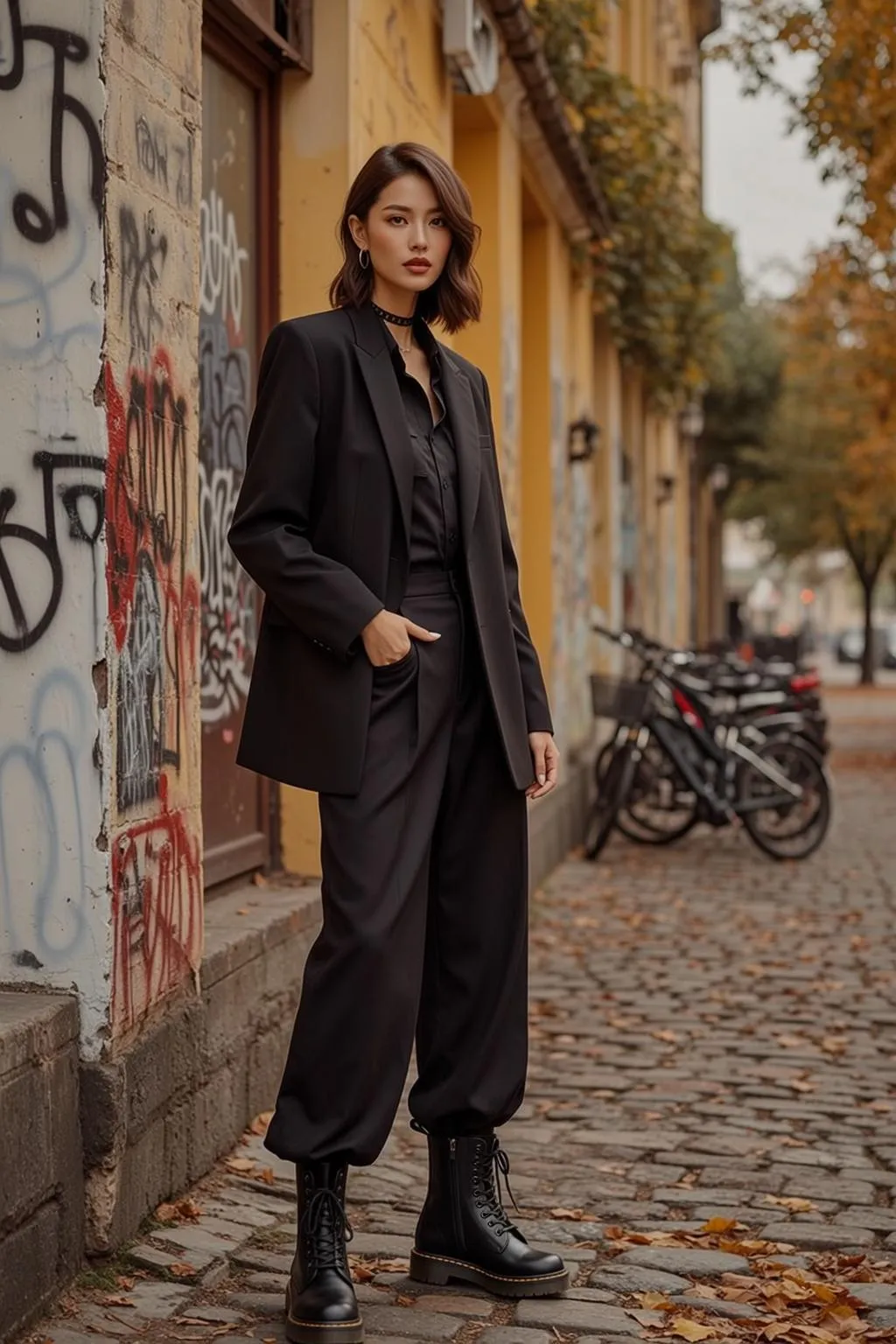 Earrings And Necklace In Street Portrait