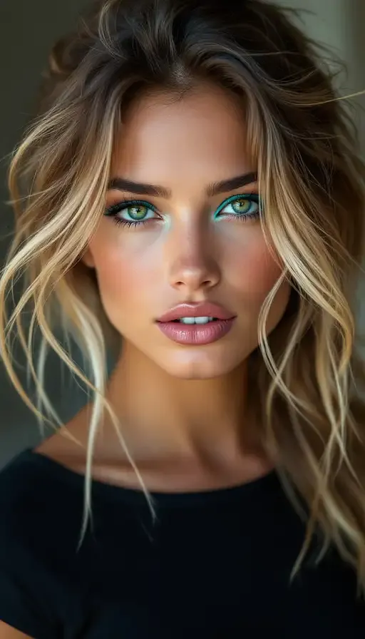 Makeup With Dark Top