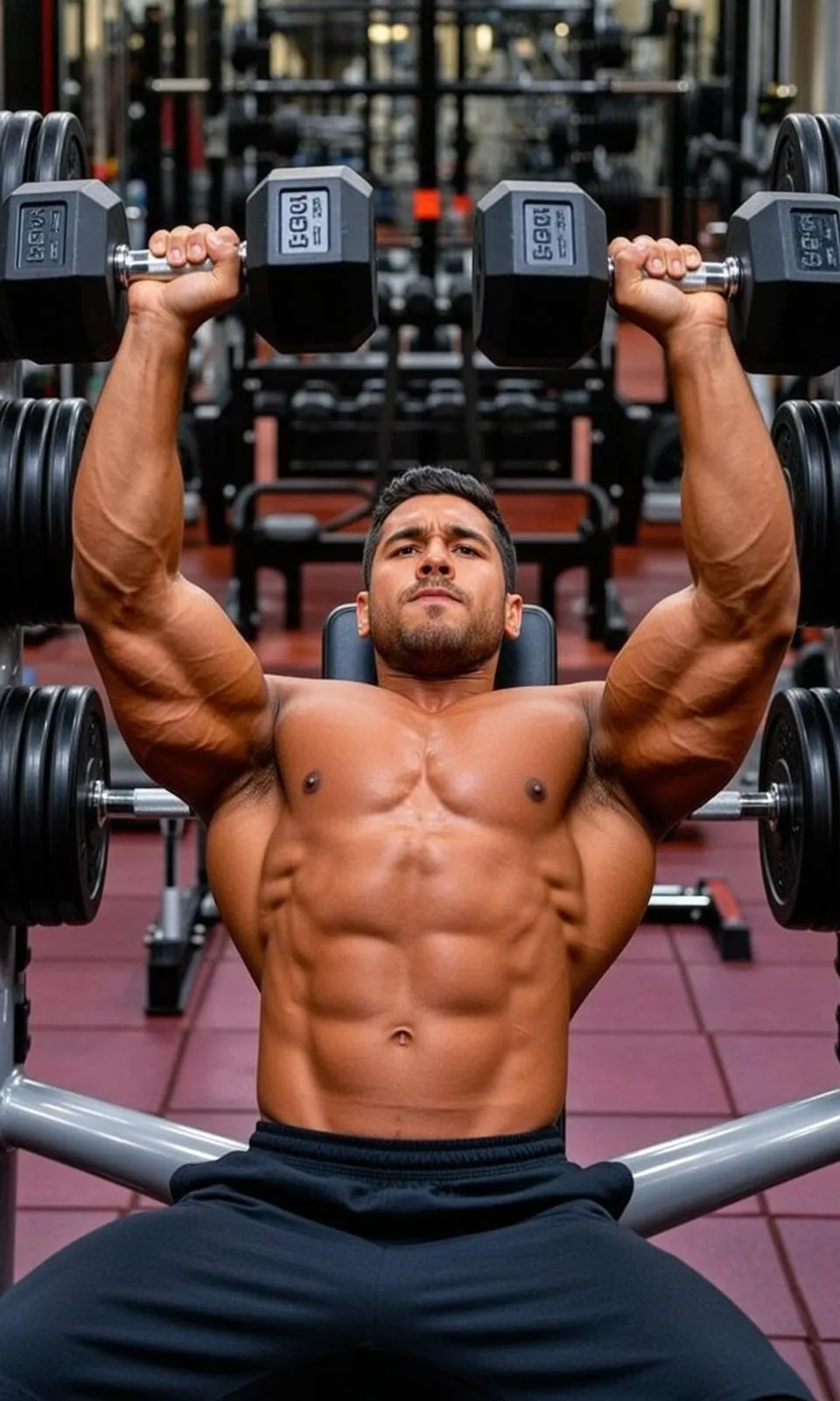 Muscular Short Dark Hair Tan Skin Athletic