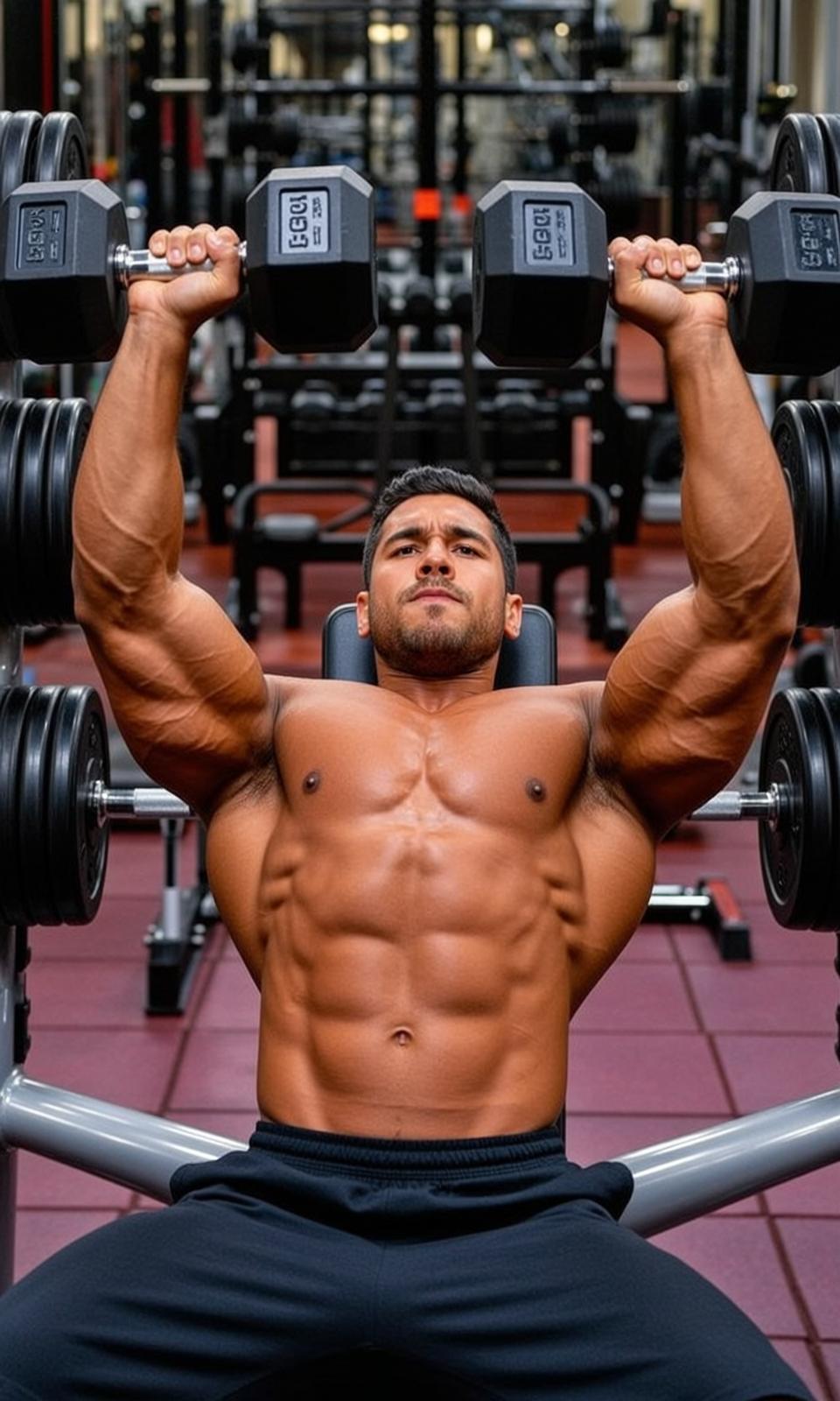 Muscular Short Dark Hair Tan Skin Athletic