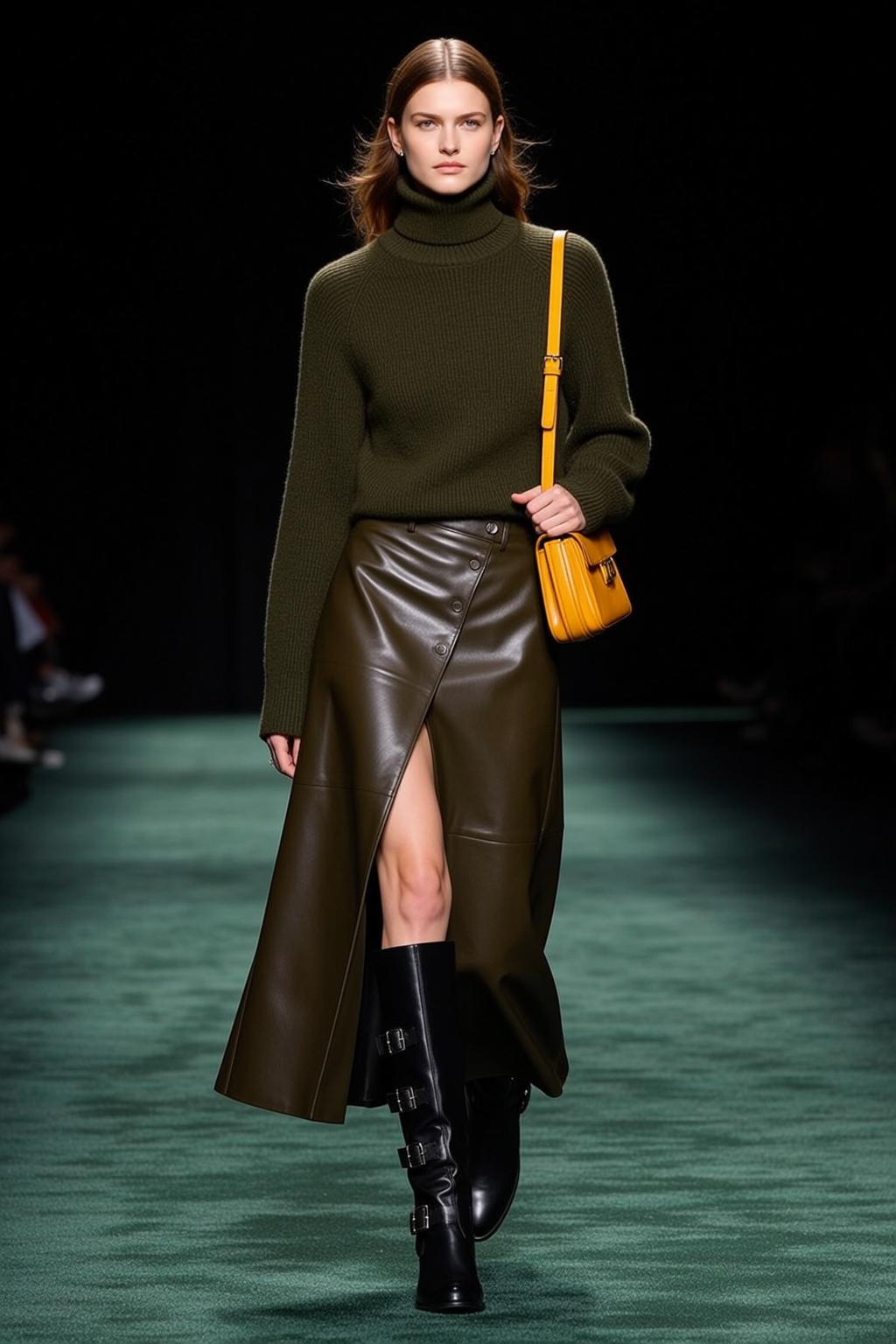 Runway Walk Yellow Bag Silver Earrings