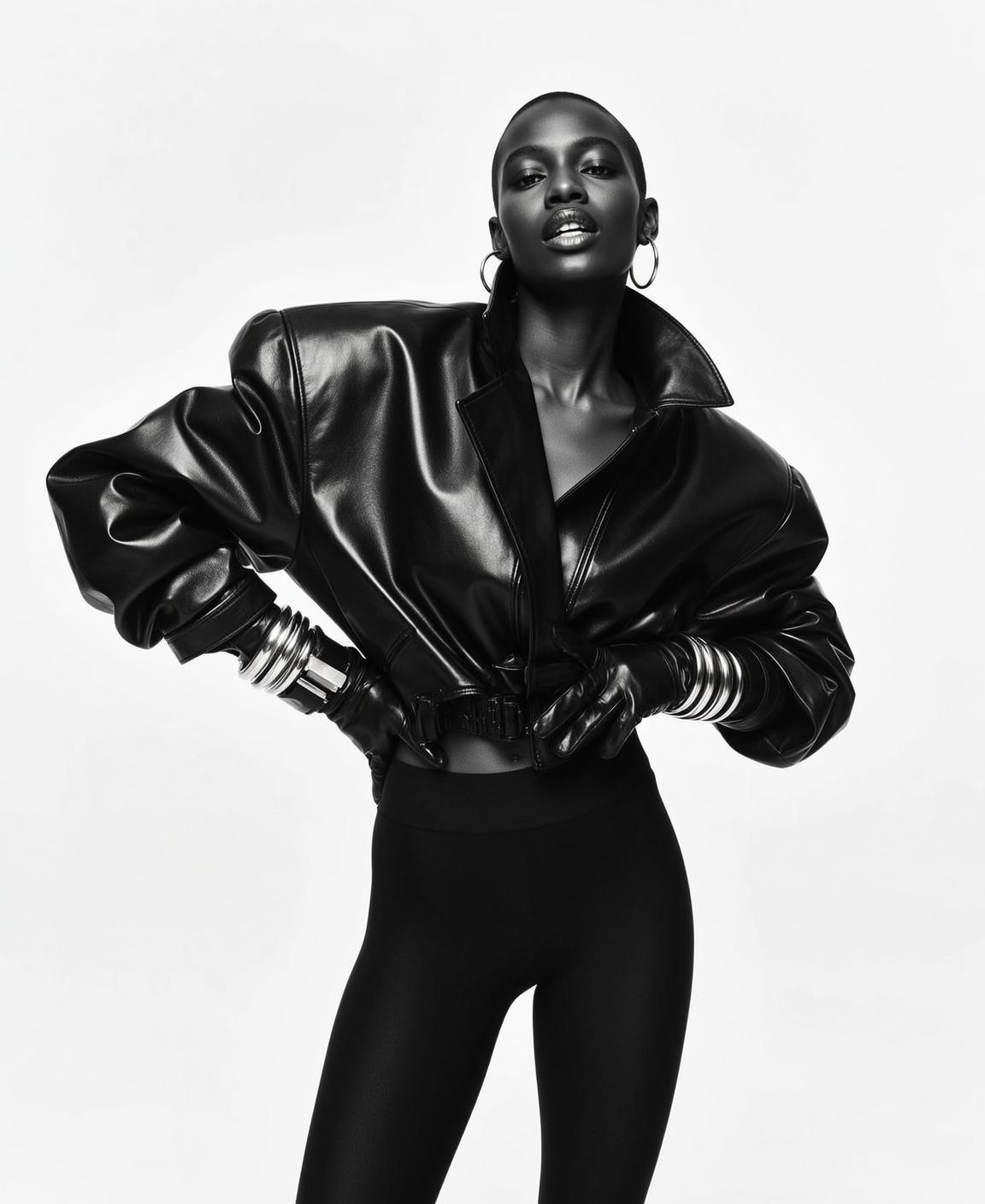 Leather Jacket Studio Portrait