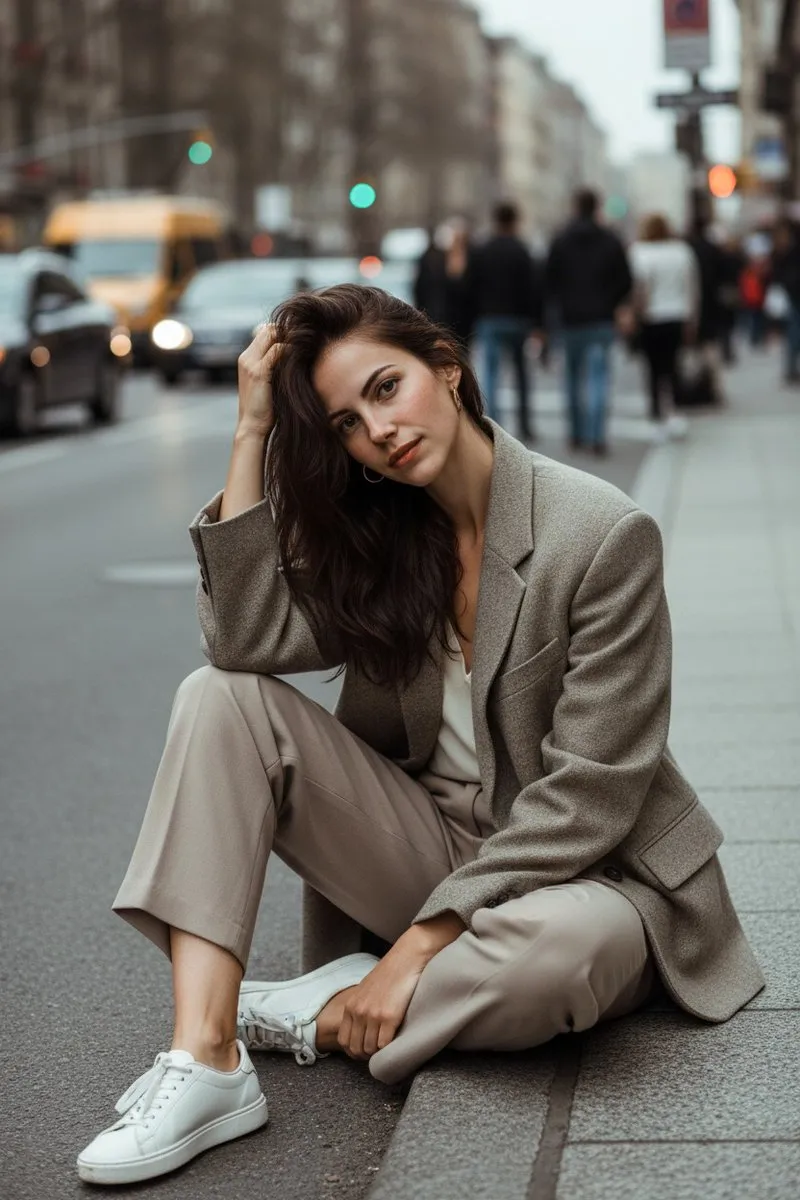 Urban Elegance: A Motion-Blurred Fashion Moment