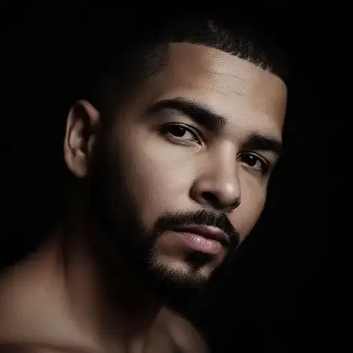 Cinematic Close-up Portrait Male Face Photorealistic Natural Expression Intricate Details