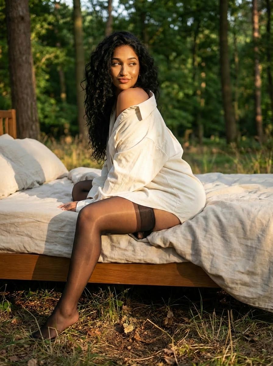 Sunlit Forest Bed Golden Hour