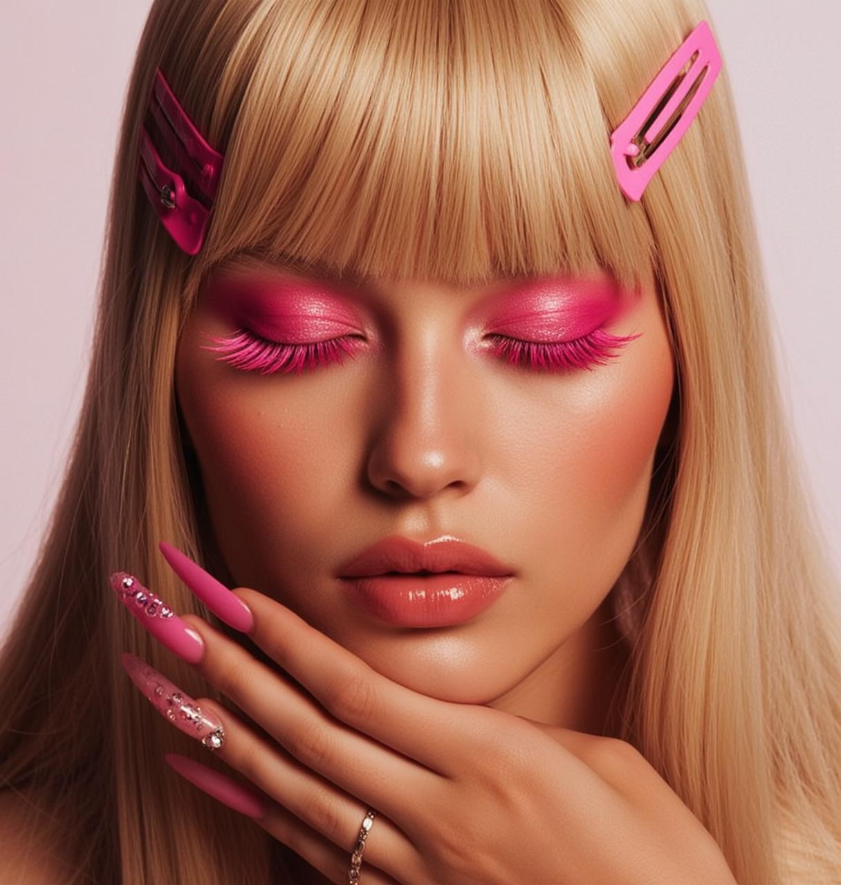 Creative Young Long Blonde Straight Hair Bangs