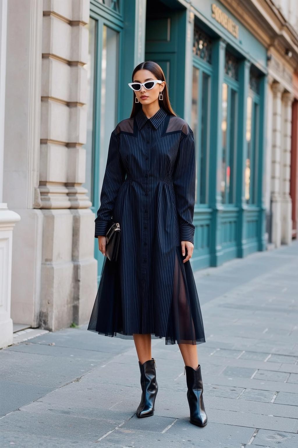 Fashion Week Long Dark Brown Straight Light