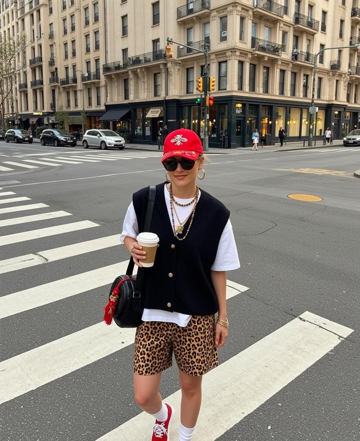 Leopard Shorts Coffee Street