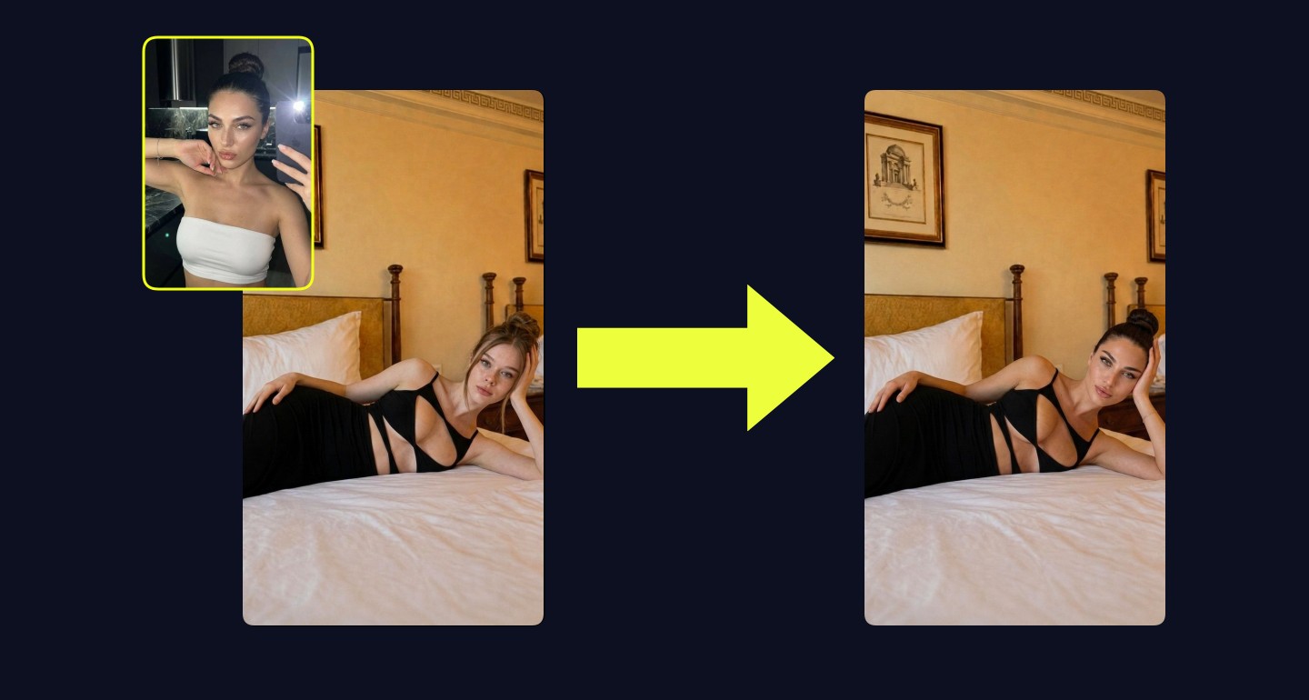 Lily remix walkthrough for Black Off Shoulder Dress on Hotel Bed