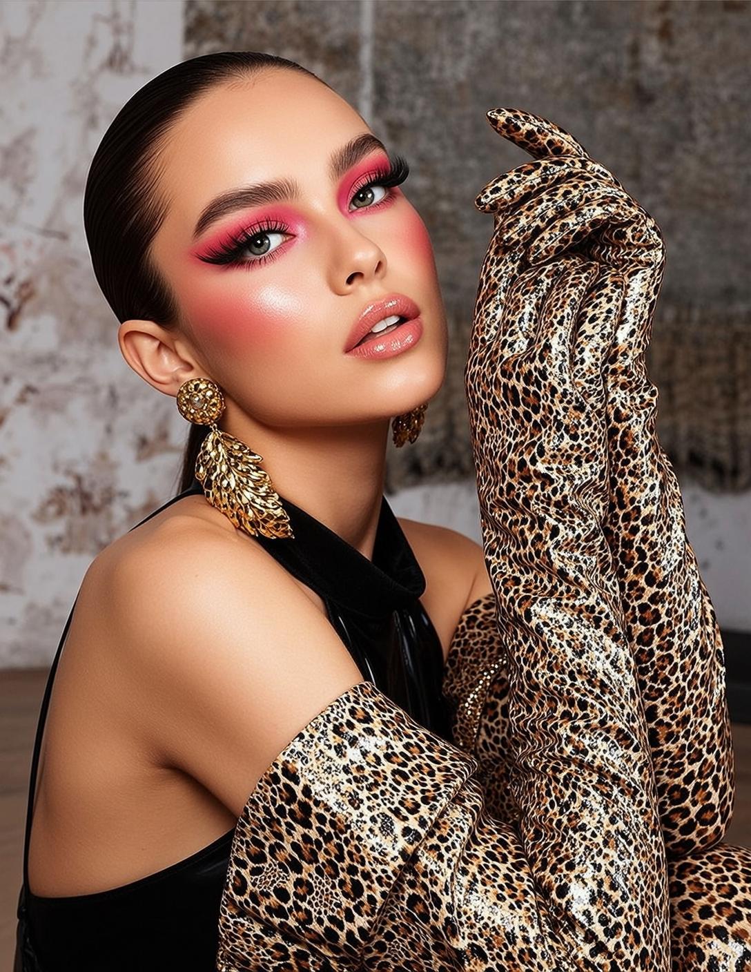 Leopard Print Glove Portrait