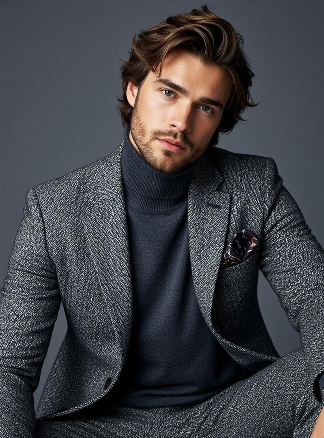 Young Medium Length Wavy Brown Highlights Fair