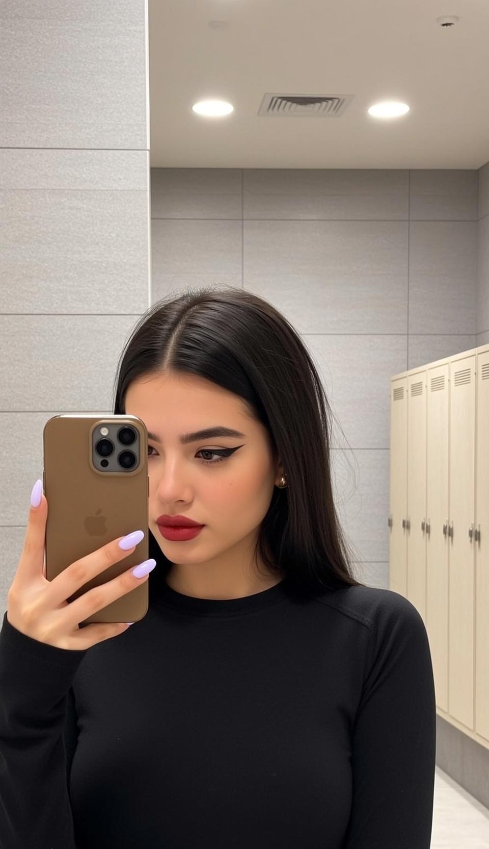 Explore Holding Gold Iphone Her Right Hand