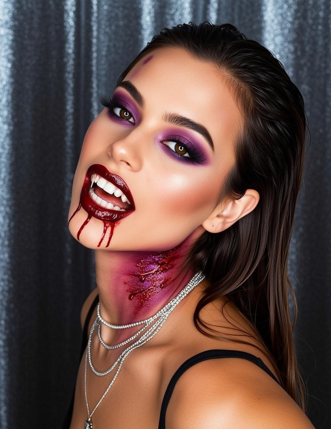 Vampire Blood Dripping Portrait
