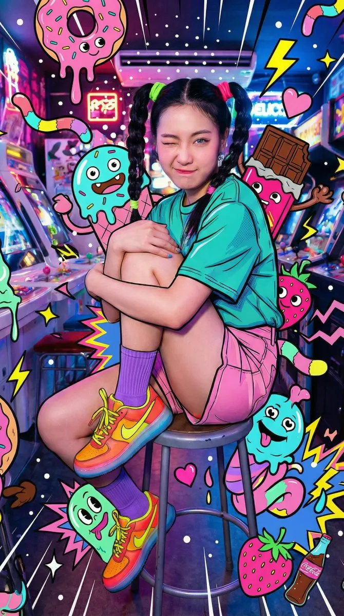 Unleashing Playful Chaos in Neon Dreams
