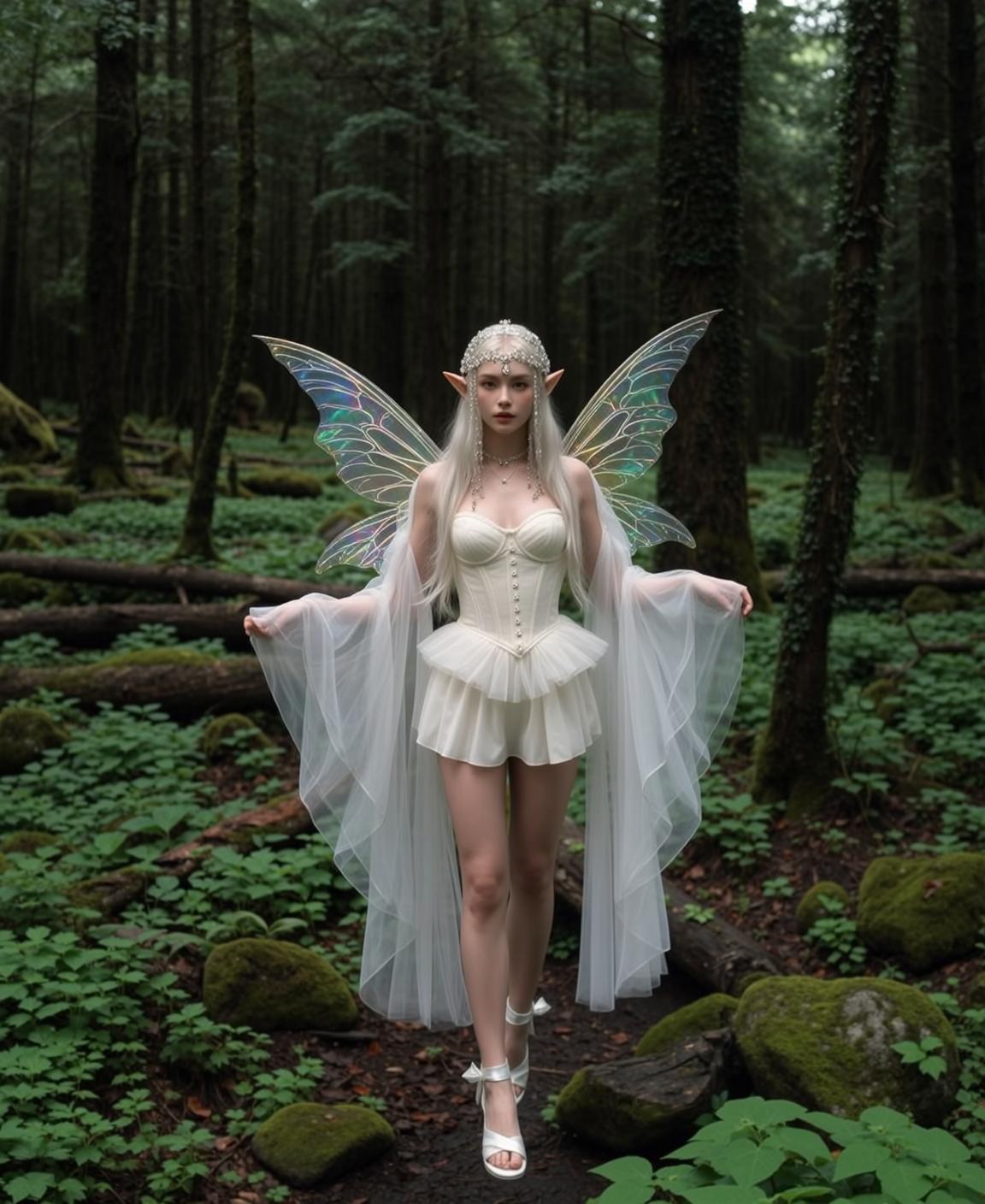 Fairycore Young Long Blonde Straight Pale White