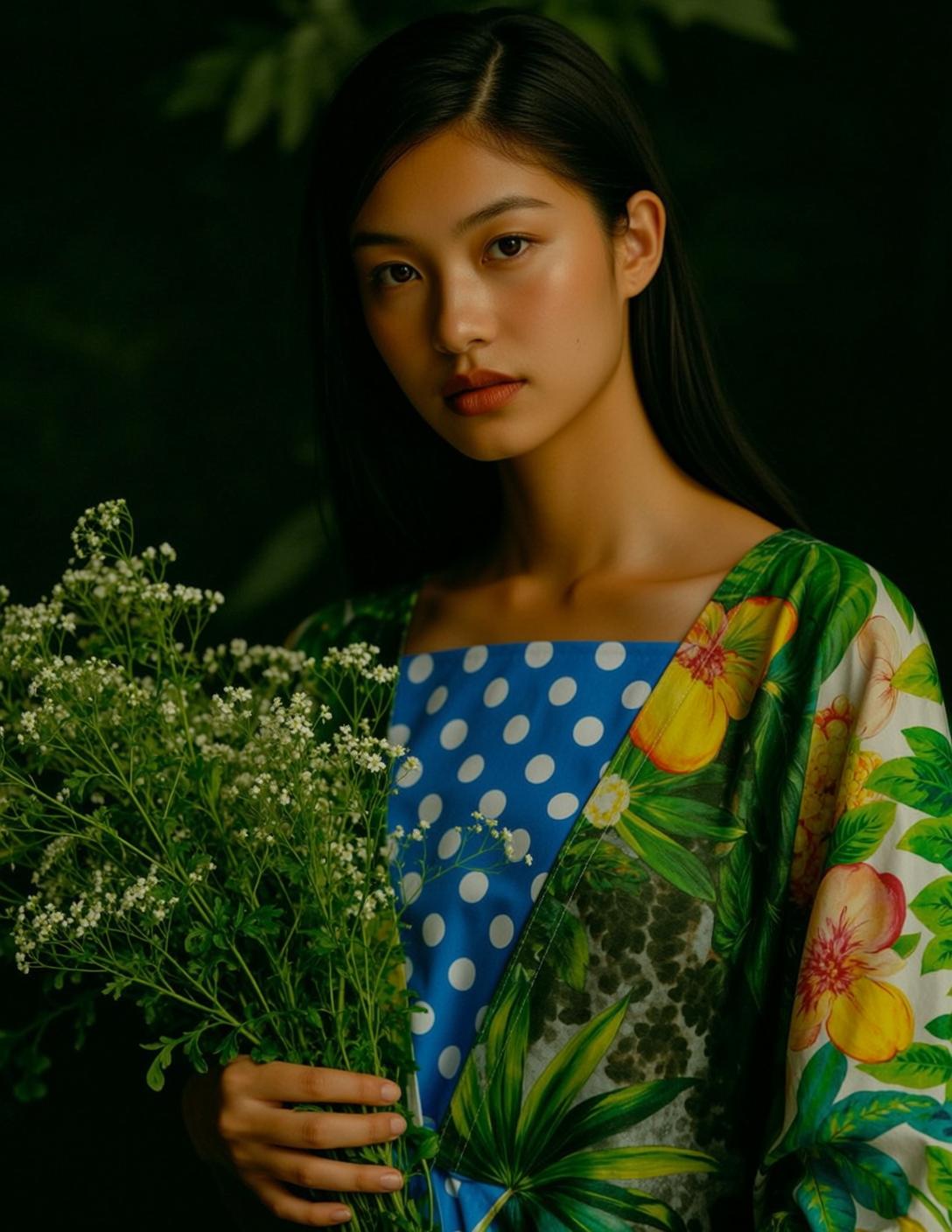 Explore Depicted Medium Holding Bouquet Delicate White