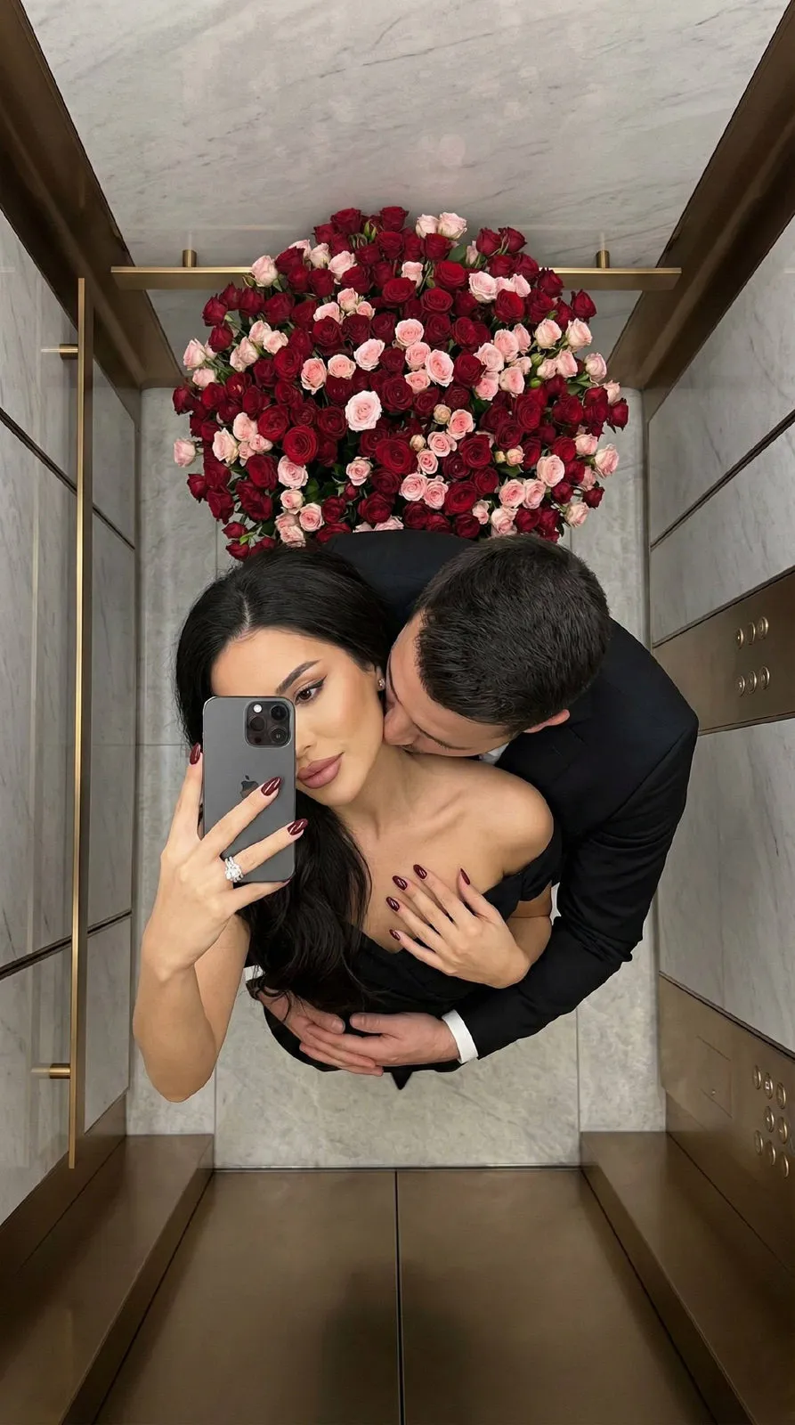 Makeup Rings And Manicure In Selfie Portrait