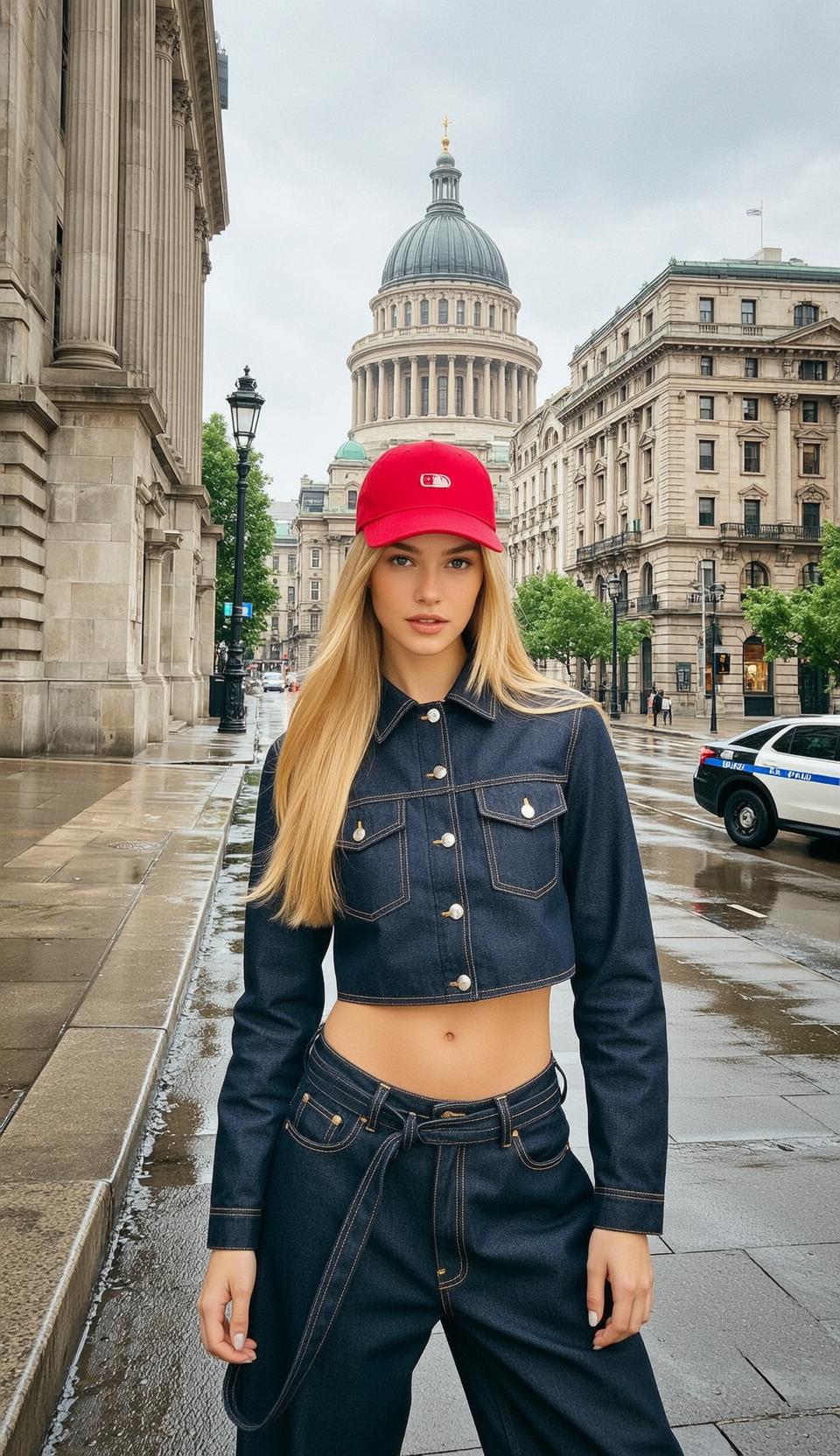 Indigo Denim Crop Jacket