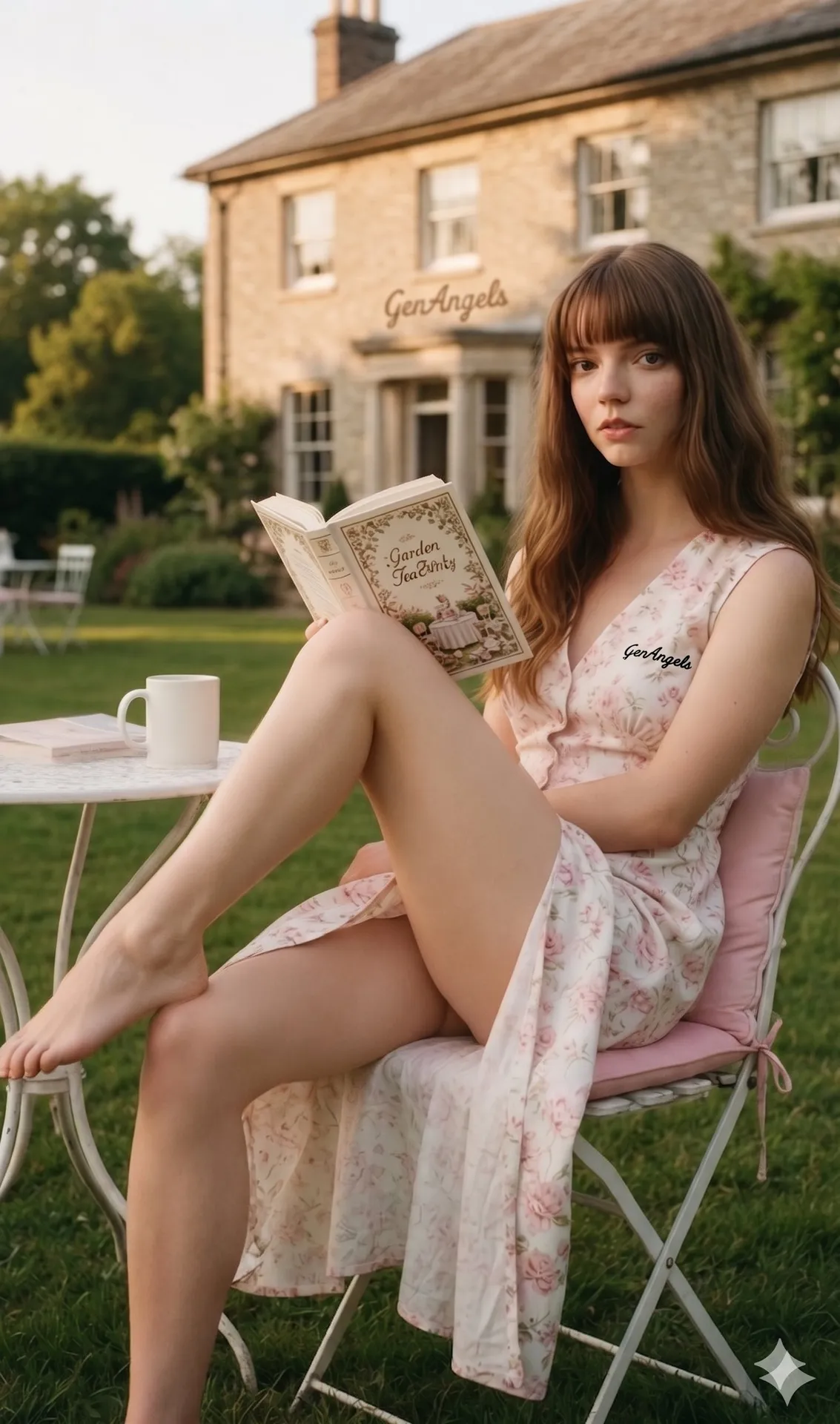 Garden Tea Party Book Floral Dress Sunlight
