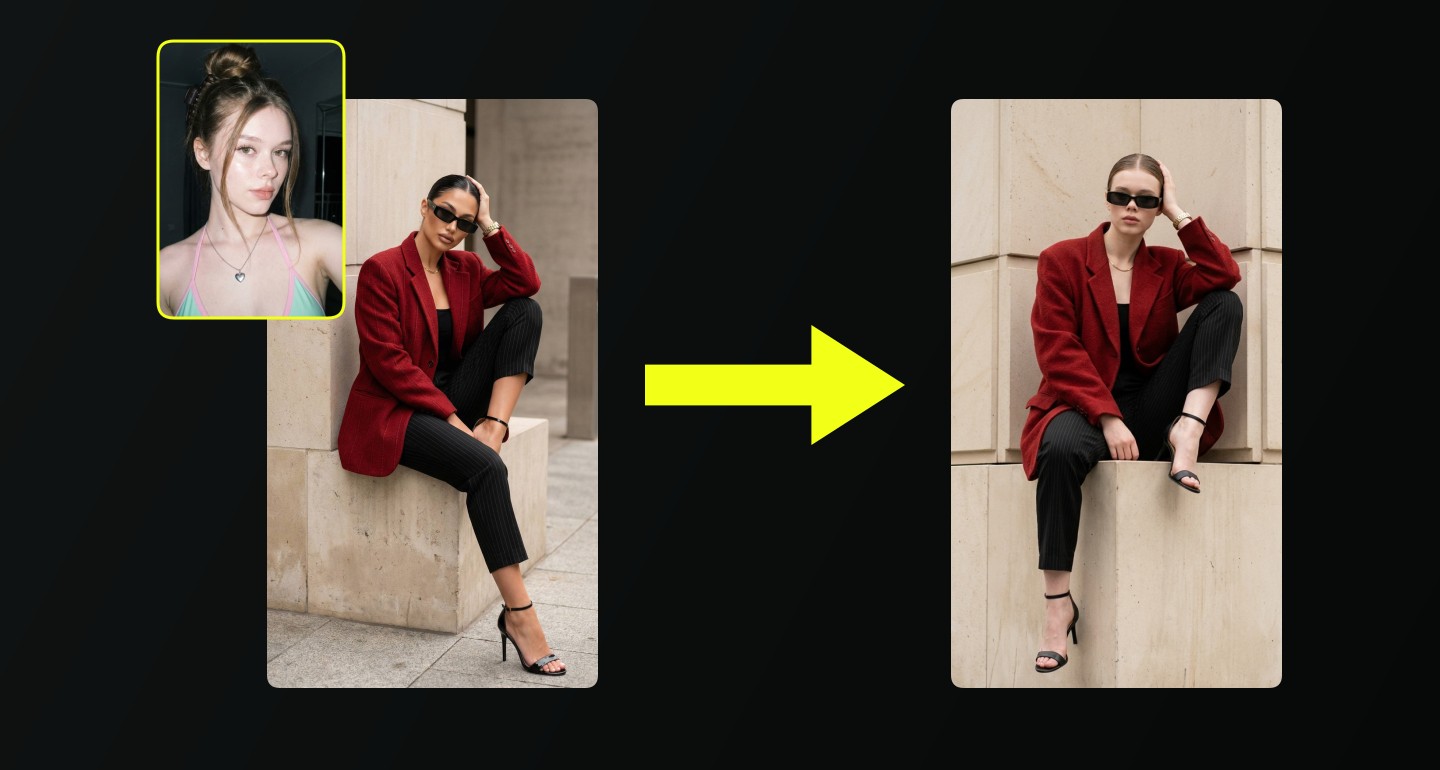 Mila remix walkthrough for Red Blazer Woman Urban City Stone Wall Pose