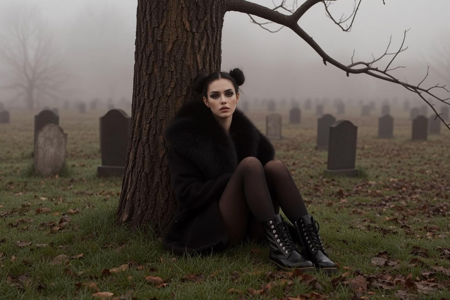 Cemetery Dress Portrait