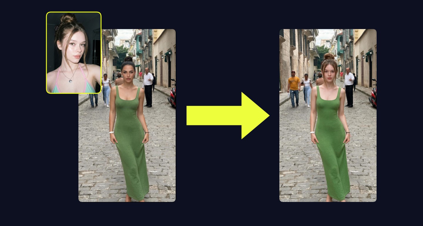 Mila remix walkthrough for Green Strapless Mini Dress On City Walk