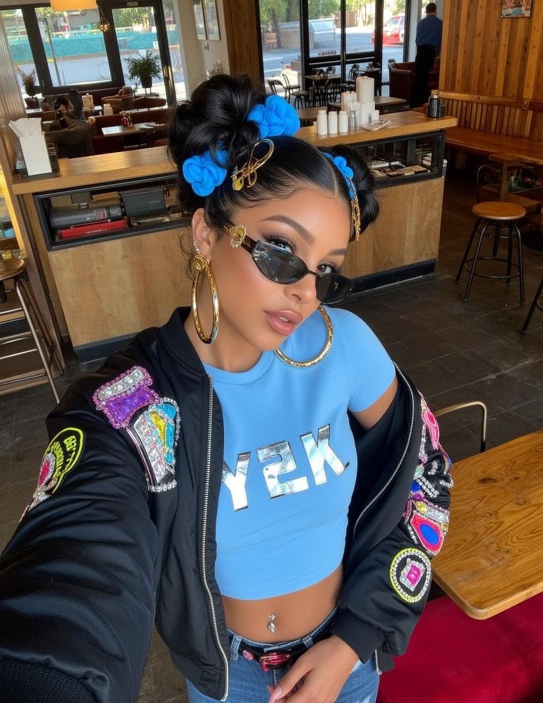 Baddie Posing Selfie Looking Directly Slight Head
