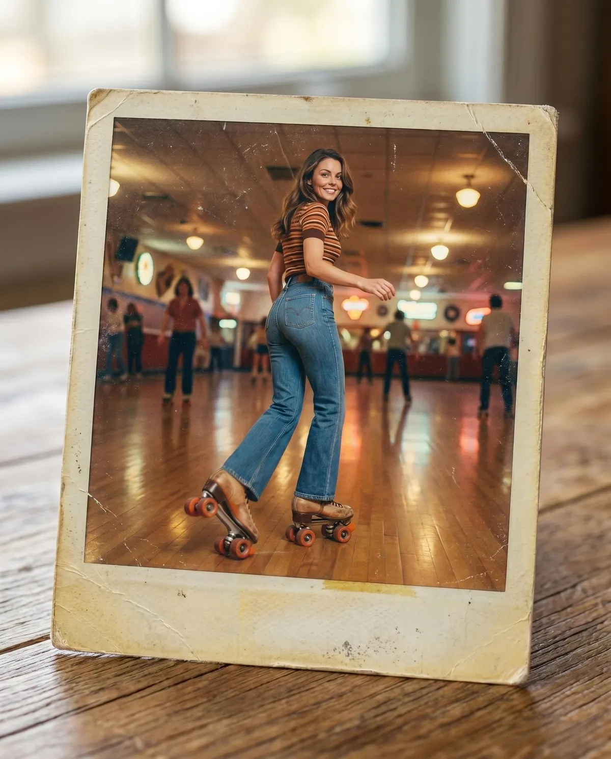 Roller Skating Retro Rink Vintage Polaroid