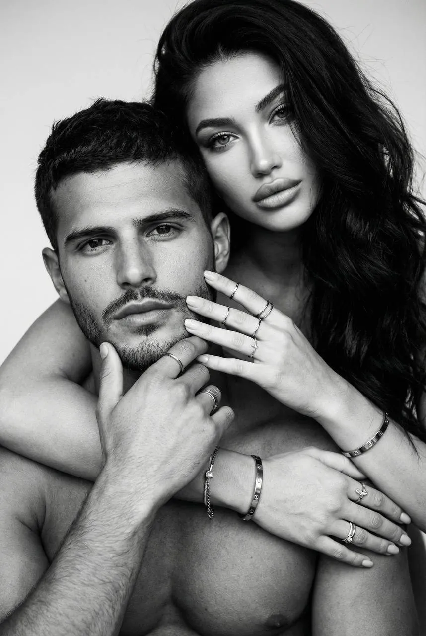 Makeup And Bracelets And Rings In Studio Portrait