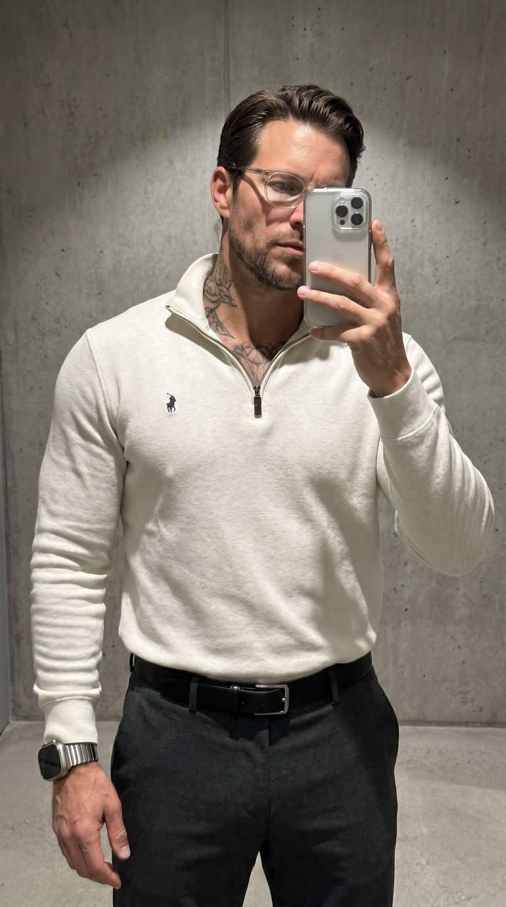 Mirror Selfie Athletic Build Polo Sweater