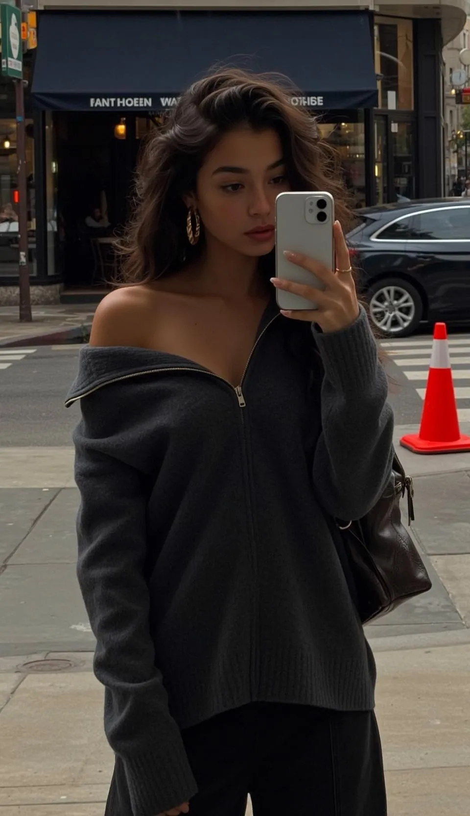 Earrings And Rings On A City Street