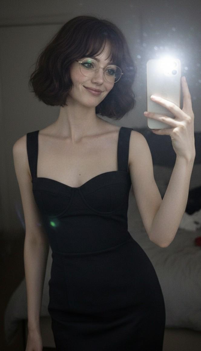 Form Fitting Black Dress Structured Sweetheart Neckline