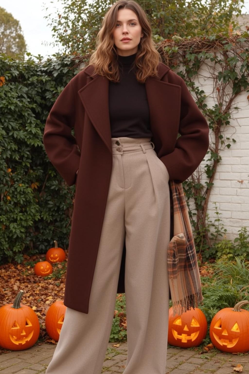 Autumn Wavy Brown Hair Fair Skin Black