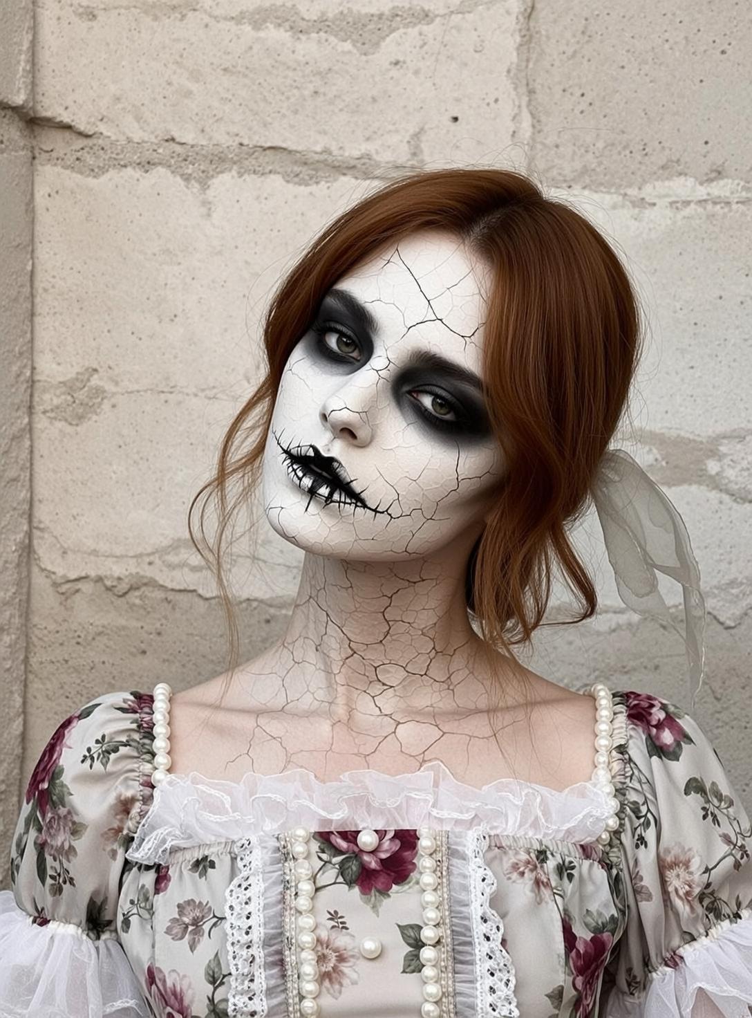 Halloween Makeup Porcelain Doll Cracked Skin Effect