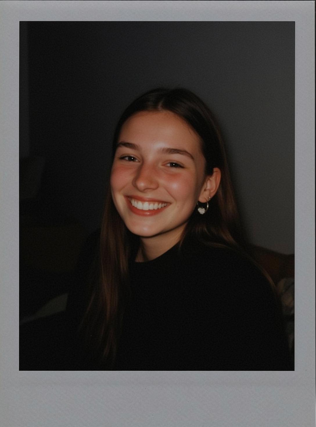 Black Sweater Happy Smile